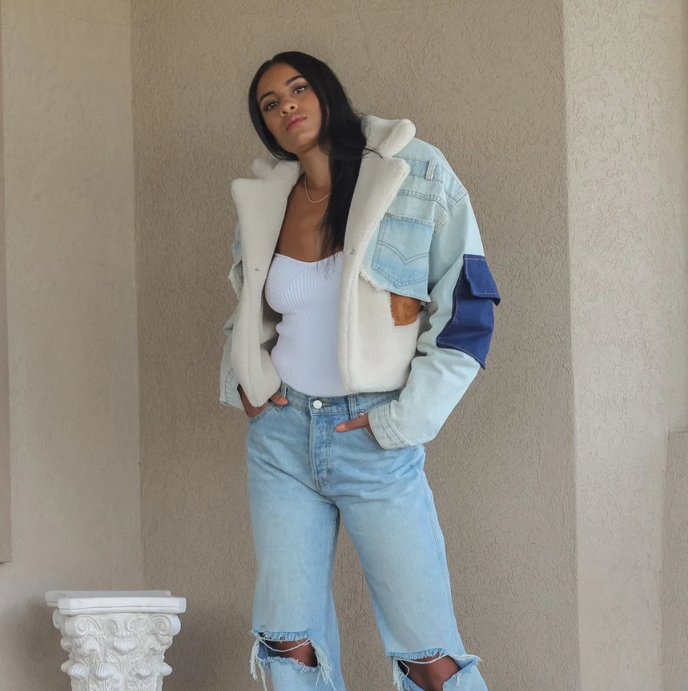BIDA Denim Patchwork Jacket - Picture 6 of 16